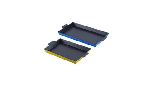 LOW SIDED S/STEEL BUFFET PLATE NON-STICK 330×230×30mm